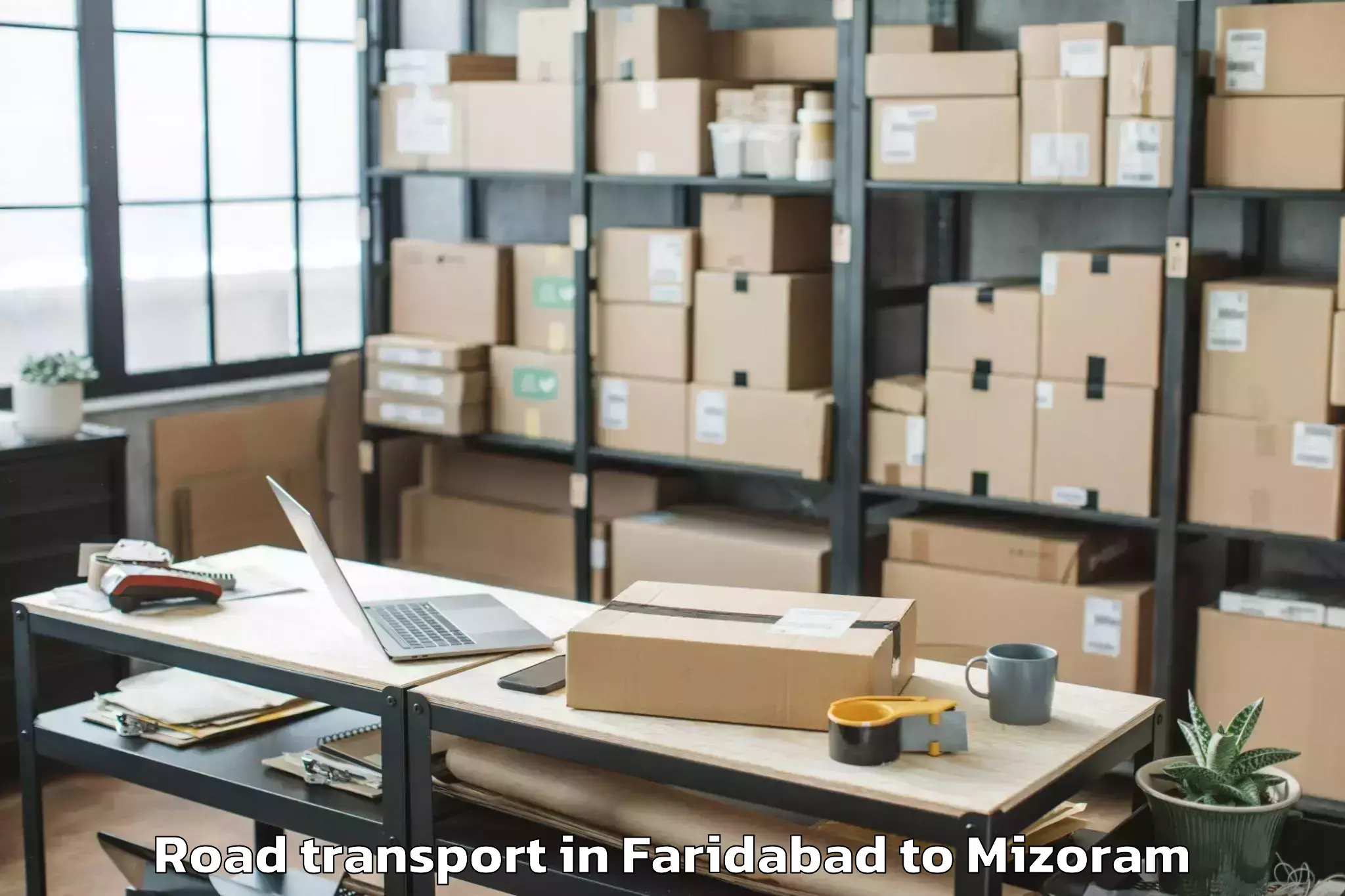 Easy Faridabad to North Vanlaiphai Road Transport Booking